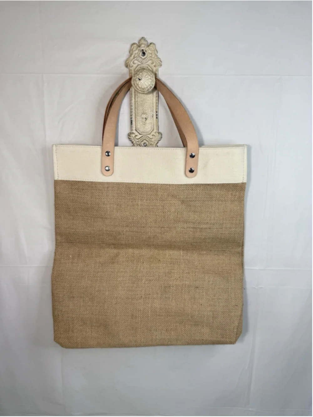 BRIGHTON LOVE The Earth Day Natural Jute Shopper Tote Bag NEW
